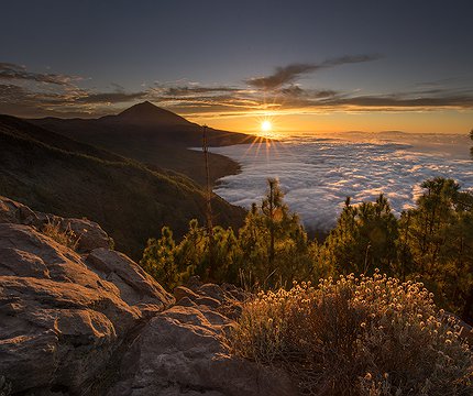 Sonnenuntergang in den Cañadas del Teide